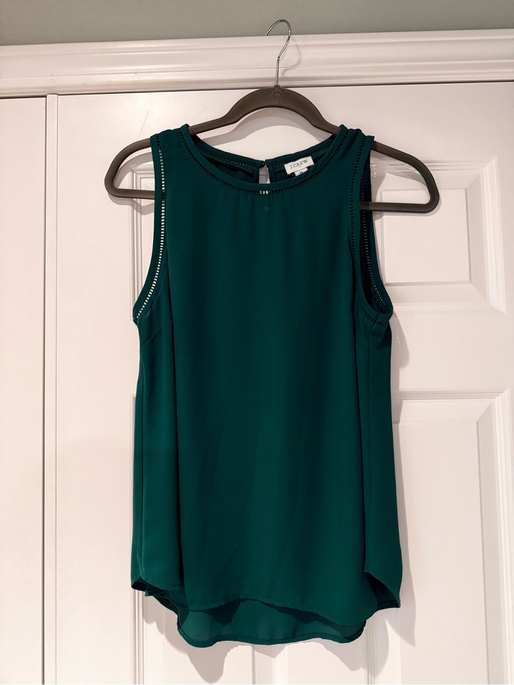 J Crew Emerald Green Sleeveless Blouse